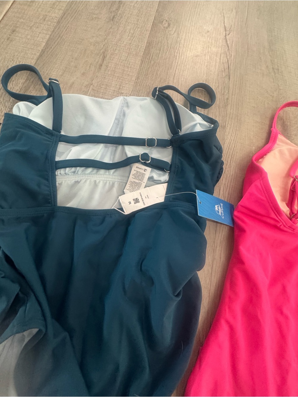 Cupshe Neon Pink & Navy One-Piece Swimsuits - Picture 7 of 7